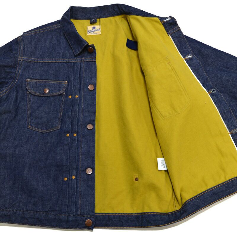 TCB jeans リバーシブル イエロー ネイビー Tシャツ 42 SURE'S 40's Reversible Tee *featureing TCB Jeans