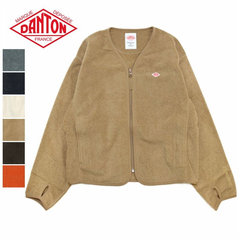 ダントン スタンド ジップ ジャケット ポーラテックフリース　ブラウン40 DANTON ポーラテックフリースジップジャケット｜ビッグアメリカンショップ