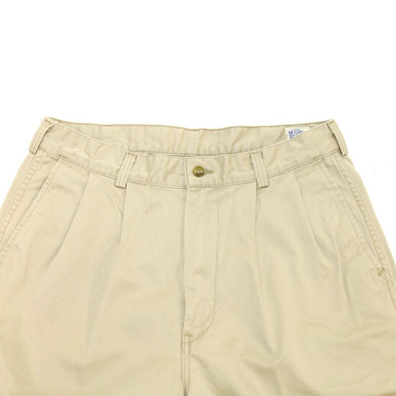 オアスロウ orSlow/2タック ワイド トラウザー チノパンツ TWO TUCK