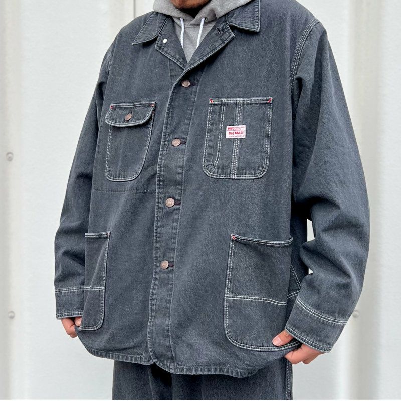 BIG MAC ブラックカバーオール XL ビッグ マック BIG MAC/BIG-195 /【別注】カバーオール/ブラックデニム