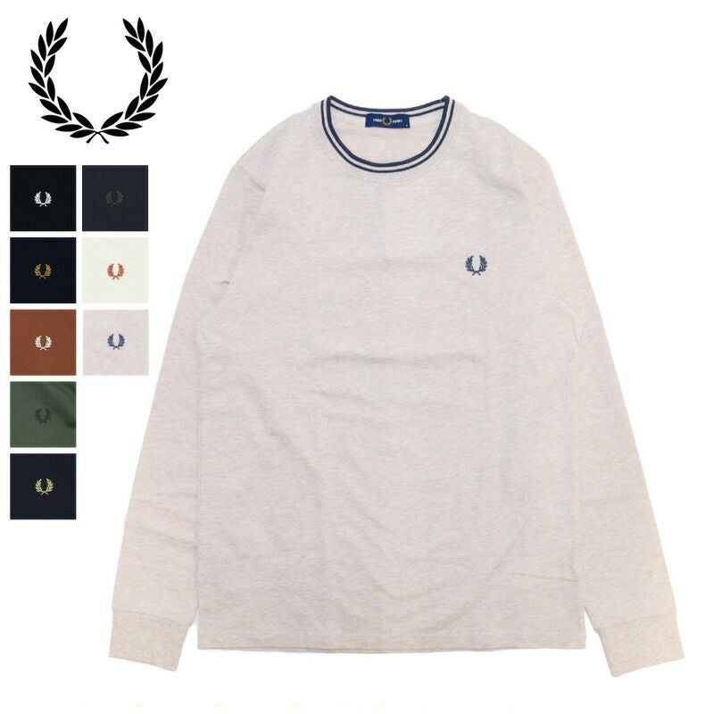 FRED PERRY フレッドペリー　ロングスリーブ ニットシャツ　グリーン フレッドペリー ニット ポロシャツ FRED PERRY ニット シャツ K9725