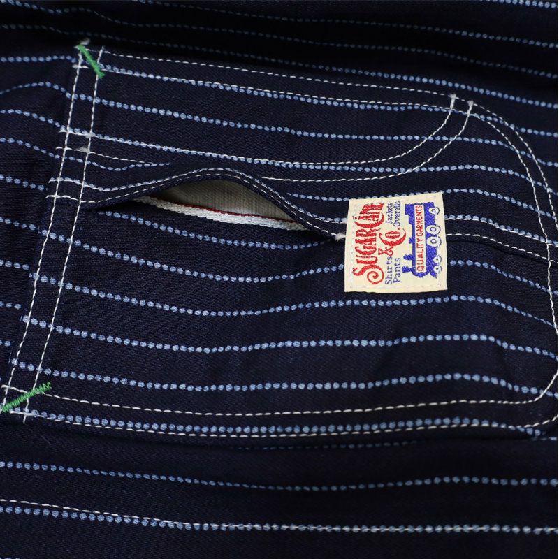 Ya2/シュガーケーンSUGARCANE/ジャケット/WABASHSTRIPEWORKCOATウォバッシュストライプワークコート/SC15658/メンズ【正規取扱】