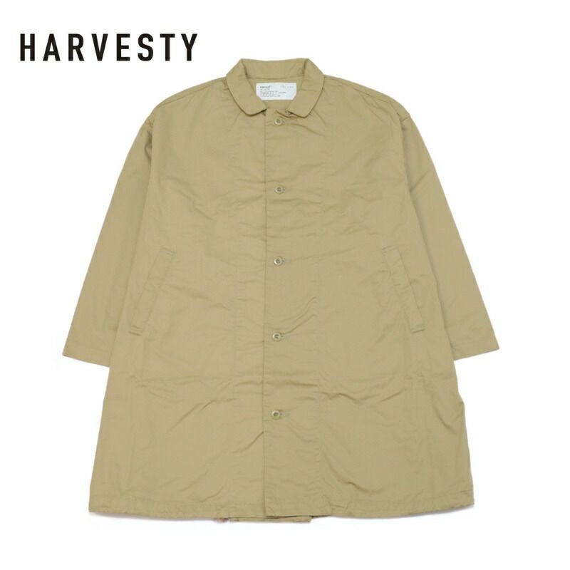 HARVESTYのオーバーハーフコート|バーバリー生地の高品質コート|ビッグ