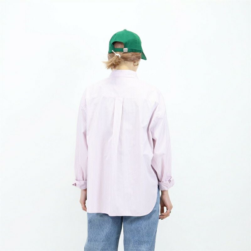 Ya2/ジムフレックスGymphlex/シャツ/コットンストライプショートボタンダウン長袖シャツ/GY-B0198PSEGY-B0198PMS/レディース【正規取扱】