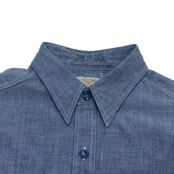メンズ/BUZZRICKSONS【バズリクソンズ】BR25995ブルーシャンブレーワークシャツBLUECHAMBRAYWORKSHIRTS【正規取扱】2023春夏