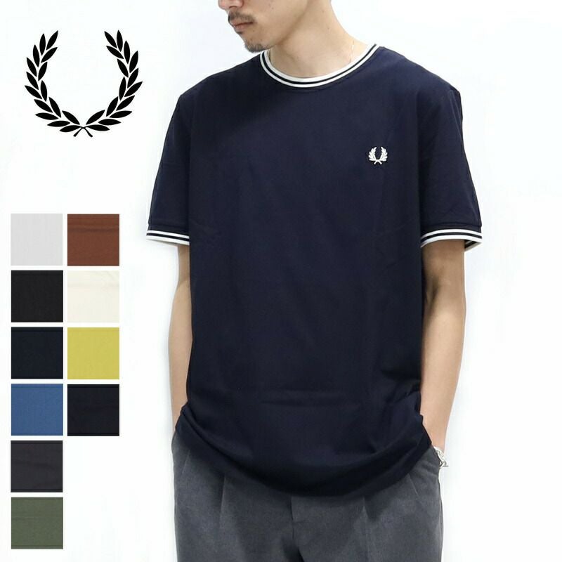 Ya2/フレッドペリーFREDPERRY/Tシャツカットソー/ツインティップドTシャツ/M1588/メンズ【正規取扱】