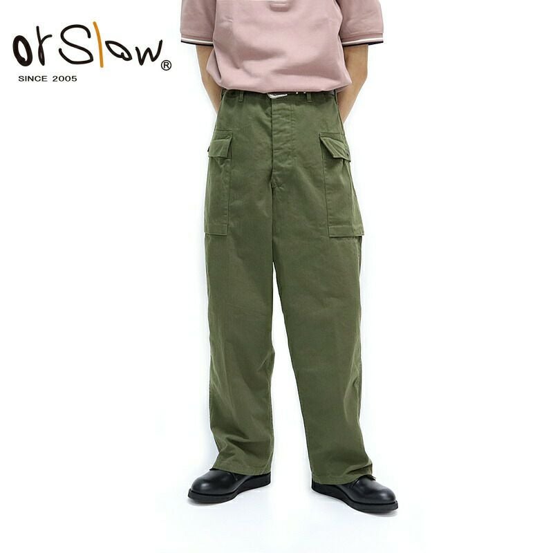orSlow オアスロウ イージーカーゴパンツ アーミーグリーン Ｌ　日本製 orslow オアスロウ ヴィンテージフィット6ポケットカーゴパンツ ユニ