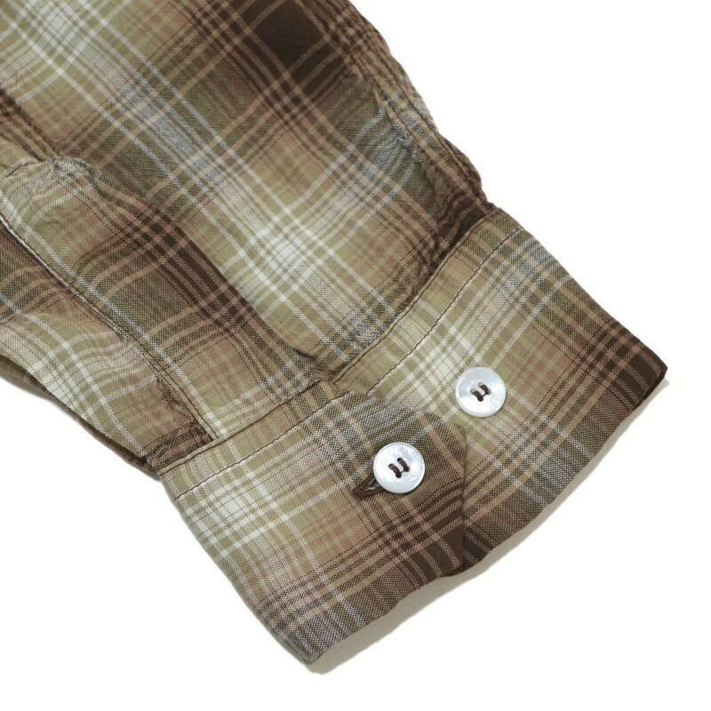 Ya2/メンズ/SUGARCANE【シュガーケーン】SC29263RAYONOMBRECHECKOPENSHIRTレーヨンオンブレチェックオープンシャツ【正規取扱】2024春夏