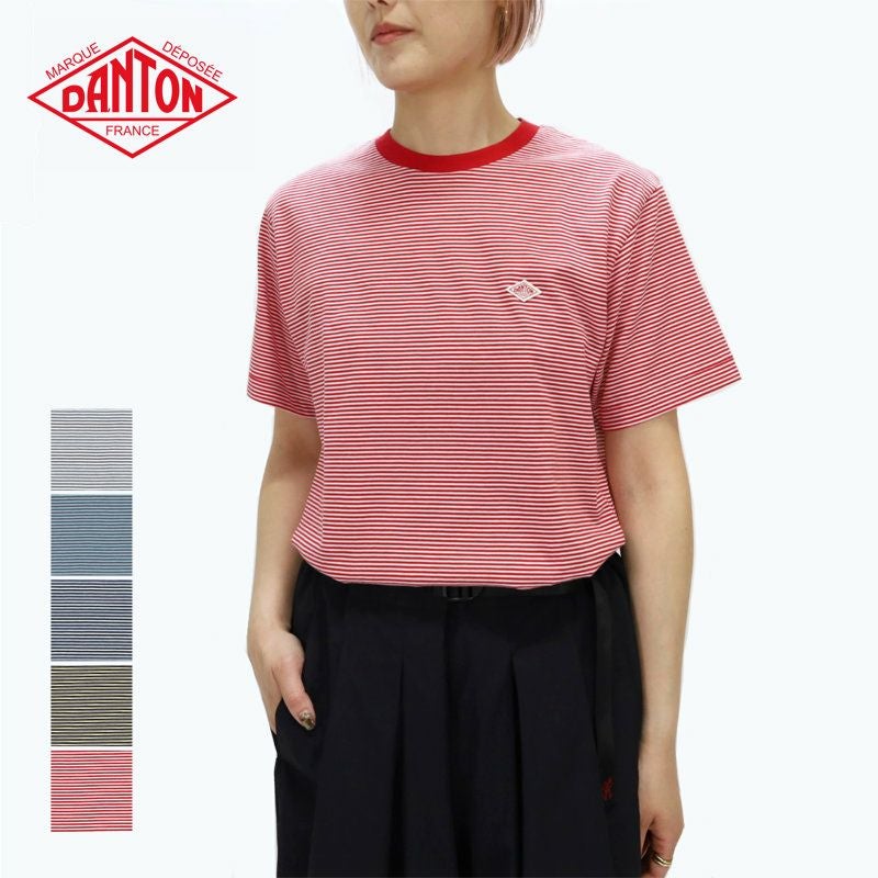 DANTONダントン｜ショートスリーブTシャツ｜ストライプ|ビッグ