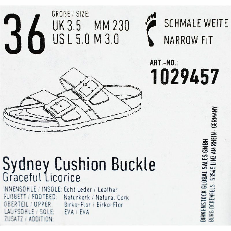 ビルケンシュトックBIRKENSTOCK/サンダル/シドニークッションバックルビルコフローサンダル/1029457/レディース【国内正規品】