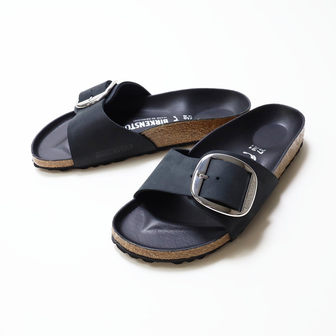 Ya2/ビルケンシュトックBIRKENSTOCK/サンダル/MadridBigBuckleマドリッドビッグバックルオイルドレザーブラック/1006523/レディース【正規取扱】