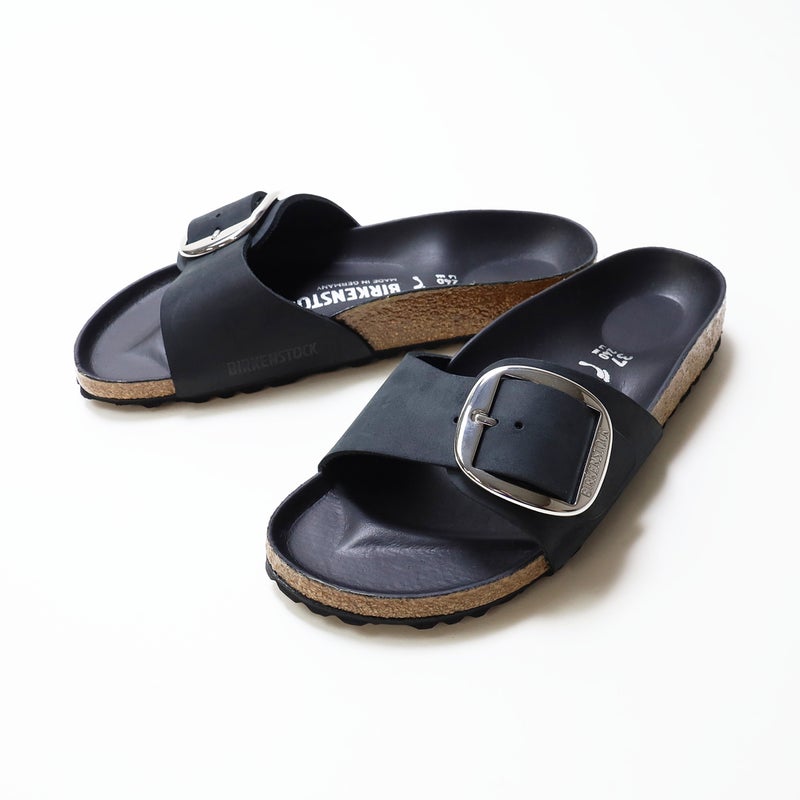 Ya2/ビルケンシュトックBIRKENSTOCK/サンダル/MadridBigBuckleマドリッドビッグバックルオイルドレザーブラック/1006523/レディース【正規取扱】