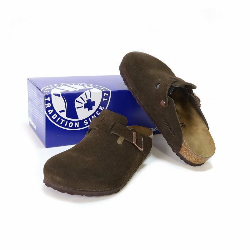 BIRKENSTOCK ボストン ボア付き スウェード モカブラウン 27.0 BIRKENSTOCK｜ボストンシアリング スエードレザー ボア ナロー