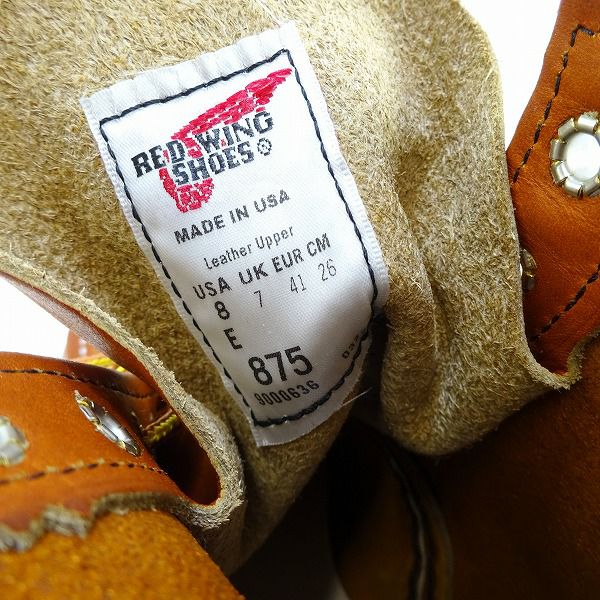 レッドウイング RED WING/6インチ クラシックモック/made in USA/875