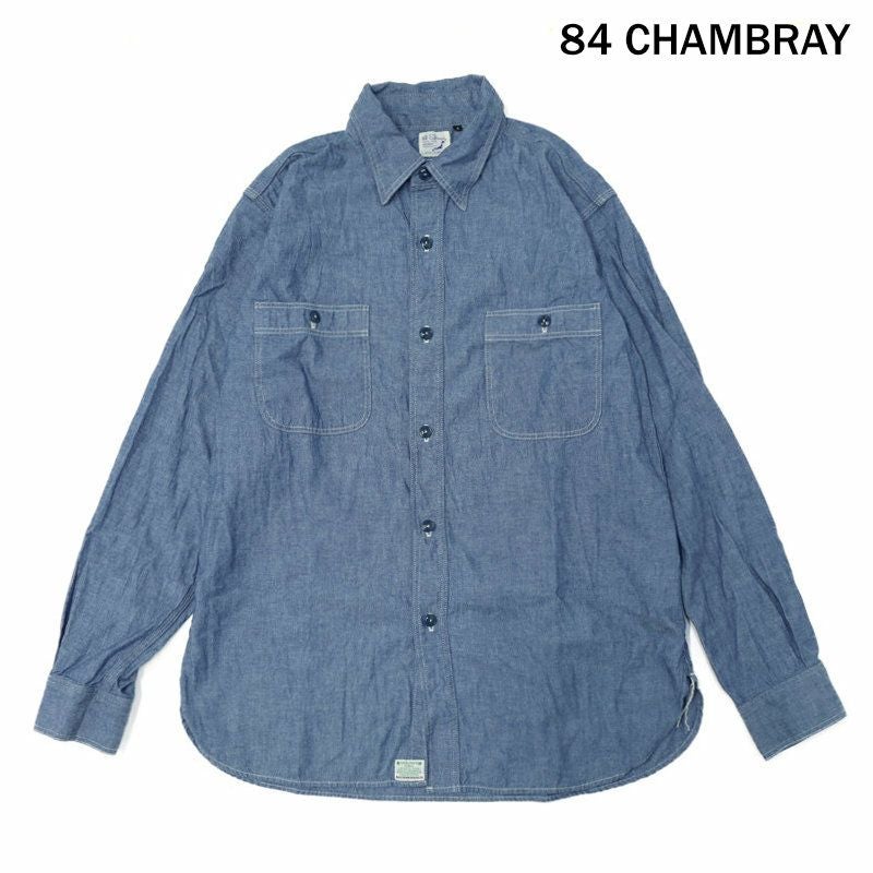 orslow オアスロウ シャンブレーシャツ デニムシャツ オアスロウ orSlow/807 スリムフィット シャンブレー ワークシャツ 01