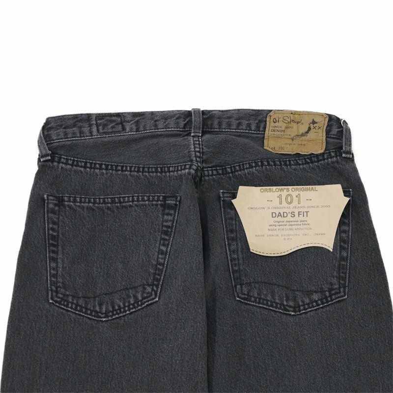オアスロウ orSlow/101 ダッドフィット デニムパンツ BLACK 01-1010W