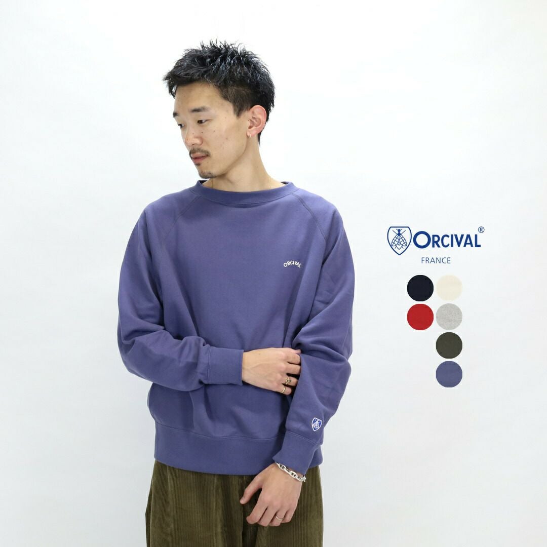 オーシバル ORCIVAL/ライトフレンチテリー ボートネック スウェット OR