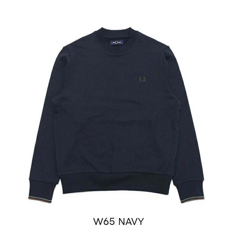 FRED PERRY ネイビートレーナー 新品 FRED PERRY クルーネックスウェットシャツ ネイビー XL フレッド