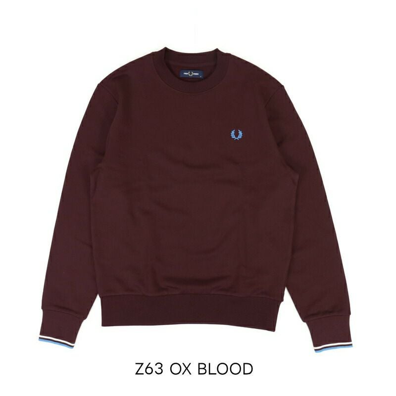 Fred Perry フレッドペリー スウェット トレーナー Crew Neck Sweatshirt M7535 正規品 S M 長袖 レディース メンズ ユニセックス トップス ワンポイント ロゴ 刺繍 ブラック ア S FRED PERRY（フレッドペリー） トレーナー メンズ クルーネック