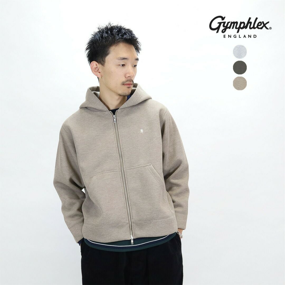 ジムフレックス Gymphlex/ダンボールニット ジップフードジャケット GY