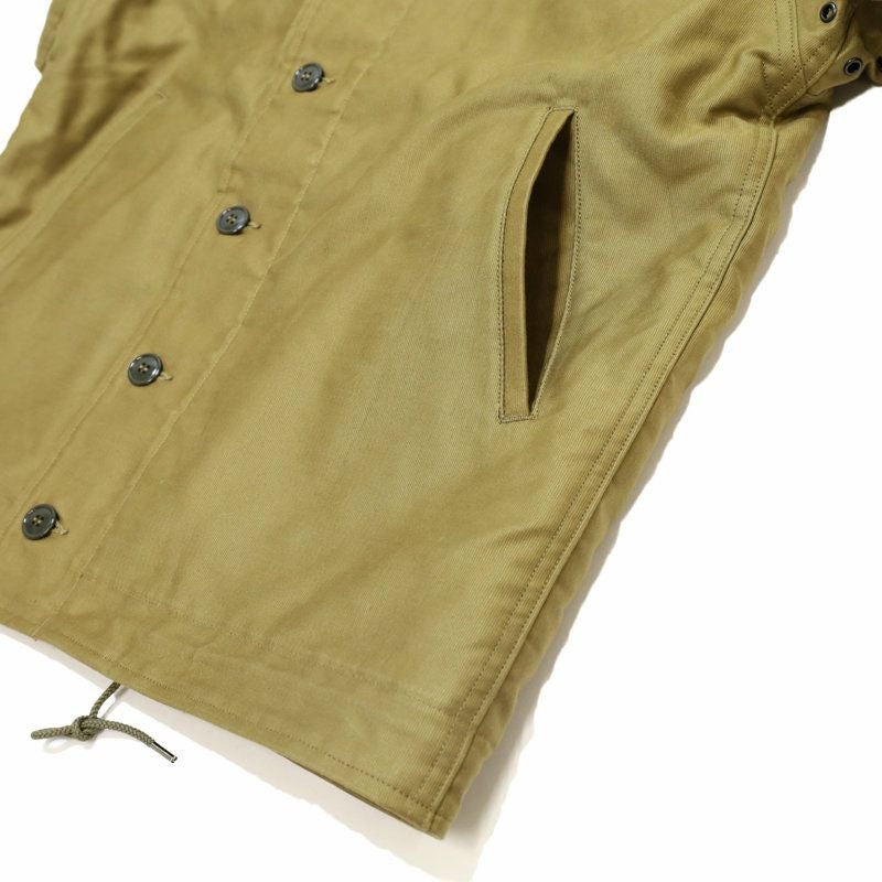 Ya2/バズリクソンズBUZZRICKSONS/デッキジャケット/TypeN-1Khaki“NAVYDEPARTMENTDEMOTEX-ED”/BR15345/メンズ【正規取扱】