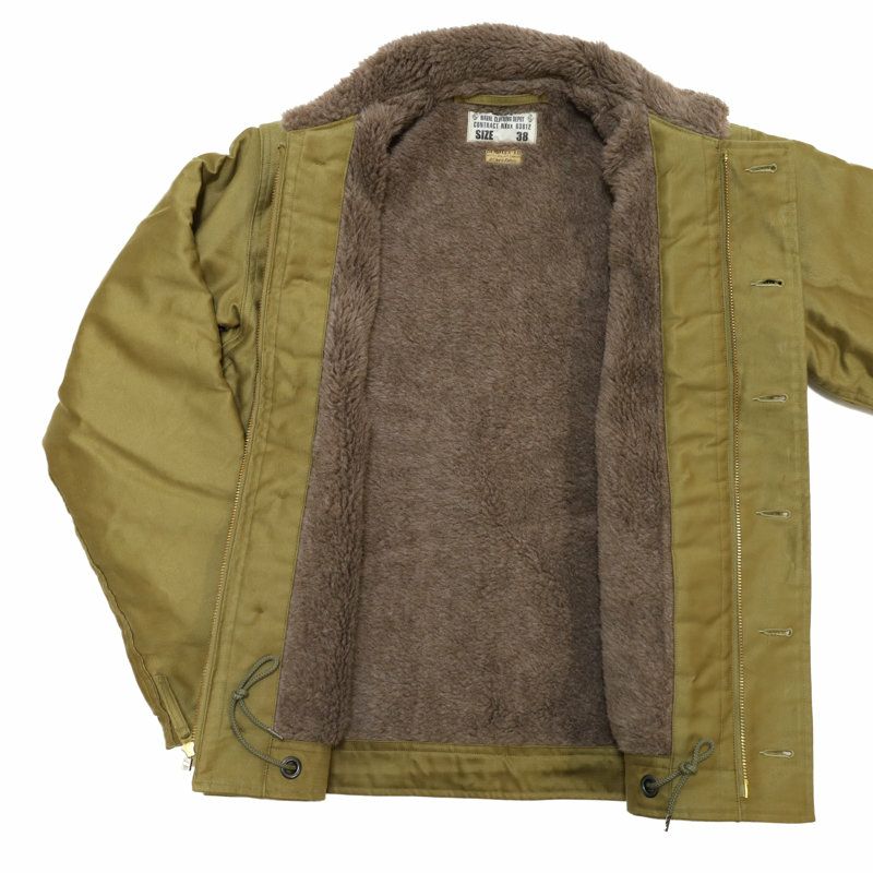 Ya2/バズリクソンズBUZZRICKSONS/デッキジャケット/TypeN-1Khaki“NAVYDEPARTMENTDEMOTEX-ED”/BR15345/メンズ【正規取扱】