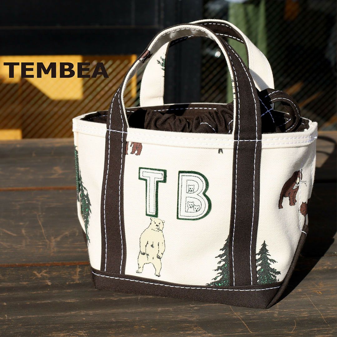 テンベア TEMBEA【別注】 BEAR柄 ミニトート バッグ TMB-2225N/トート