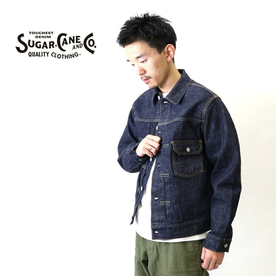 シュガーケーン デニム カバーオール ジャケット SC11953 40 シュガーケーン SUGAR CANE/14.25oz デニムジャケット 1953年モデル