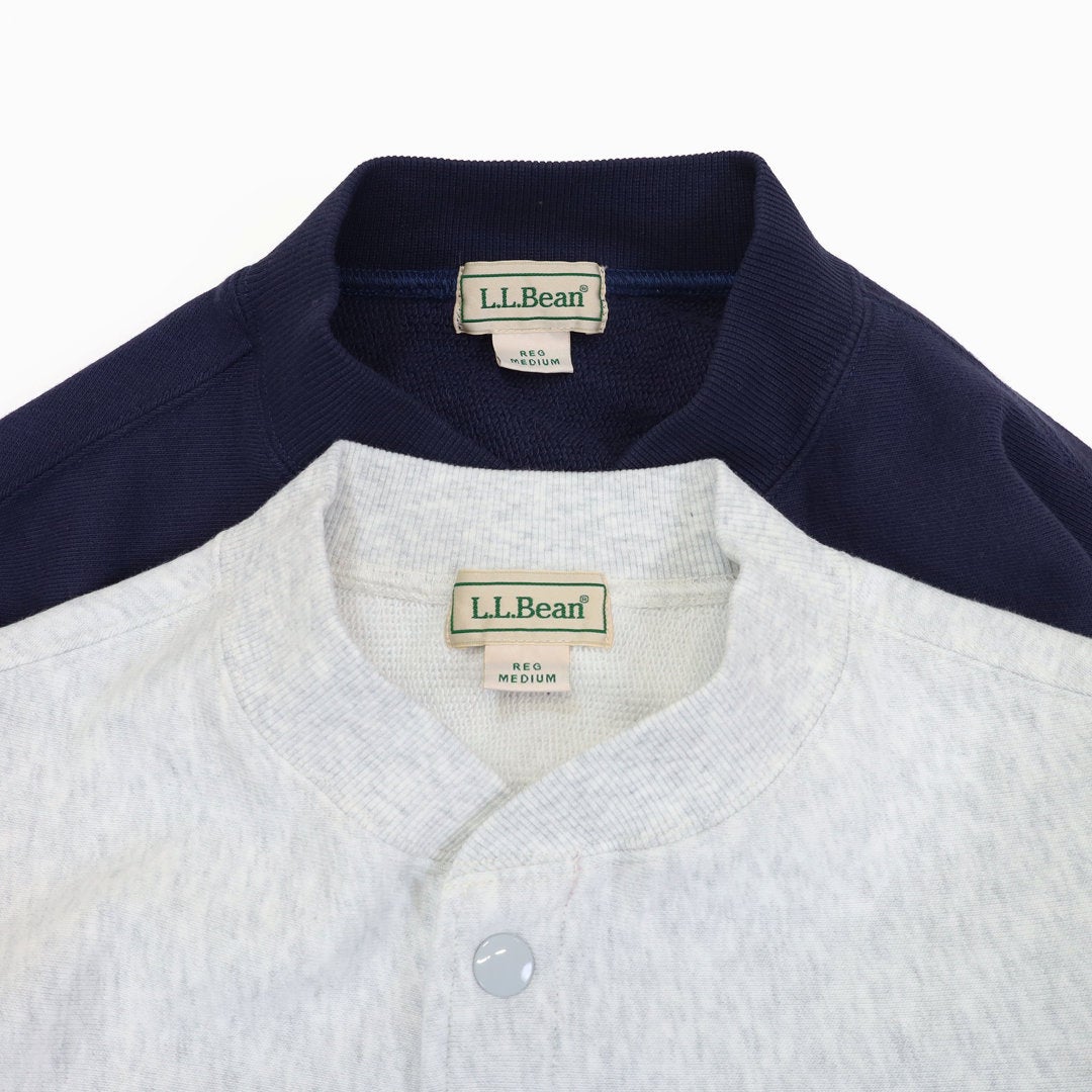L.L.Beanスウェットカーディガン(アイボリー) USA製 90s L.L.Bean × Russell Athletic Cotton Sweat Cardigan 灰 L