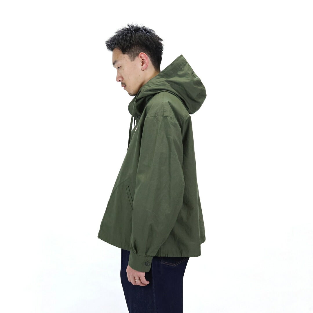 オリーブ フード付きジャケット 美品！！　DANTON ダントン DT ショートフードジャケット DANTON/コットンリネンダンプ ジャケット・アウター