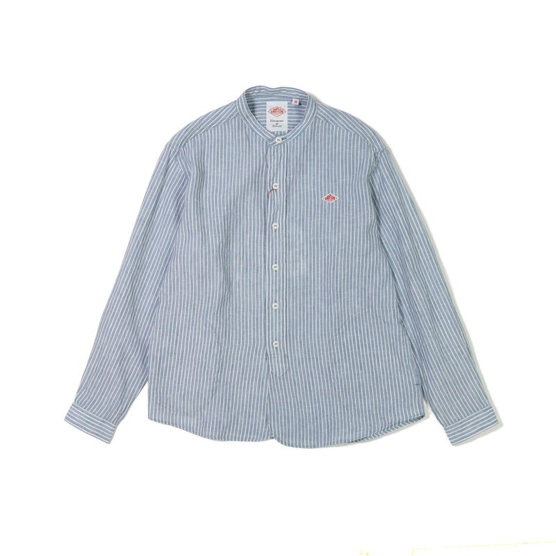 Ra9/ダントンDANTON/シャツ/リネンストライプバンドカラーシャツ/DT-B0279LCT/レディース【正規取扱】
