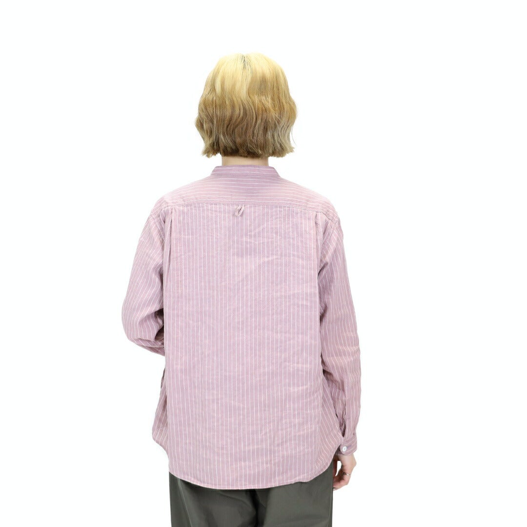 ダントン DANTON/リネン ストライプ バンドカラーシャツ DT-B0279 LCT