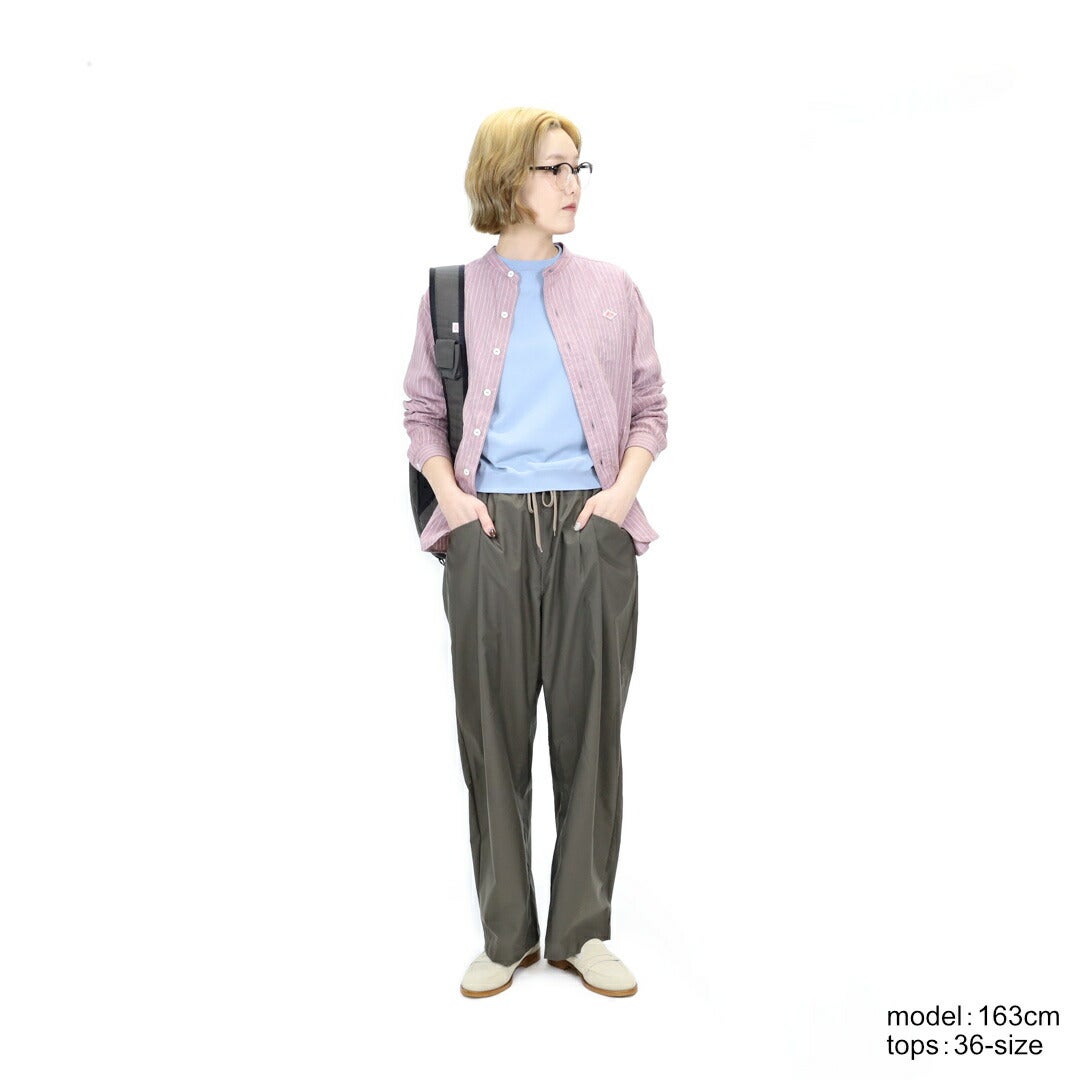 ダントン DANTON/リネン ストライプ バンドカラーシャツ DT-B0279 LCT
