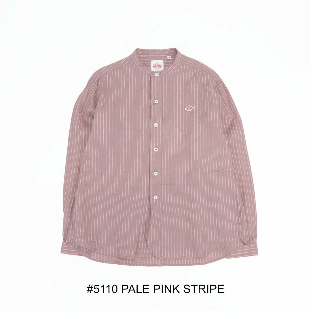 ダントン DANTON/リネン ストライプ バンドカラーシャツ DT-B0279 LCT