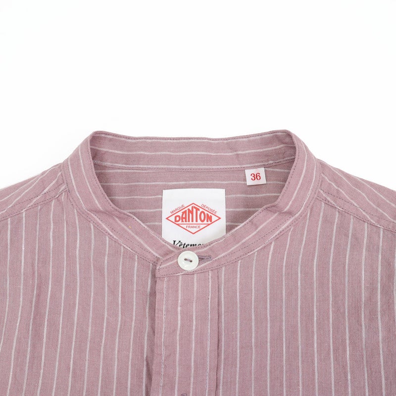 Ra9/ダントンDANTON/シャツ/リネンストライプバンドカラーシャツ/DT-B0279LCT/レディース【正規取扱】