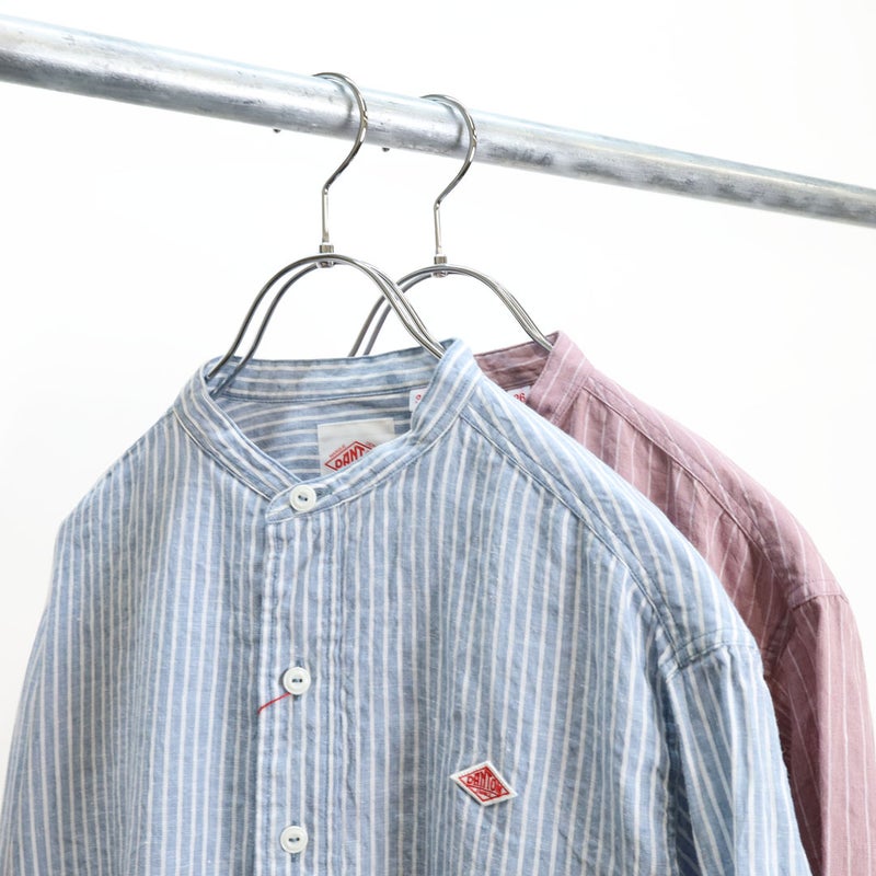 Ra9/ダントンDANTON/シャツ/リネンストライプバンドカラーシャツ/DT-B0279LCT/レディース【正規取扱】
