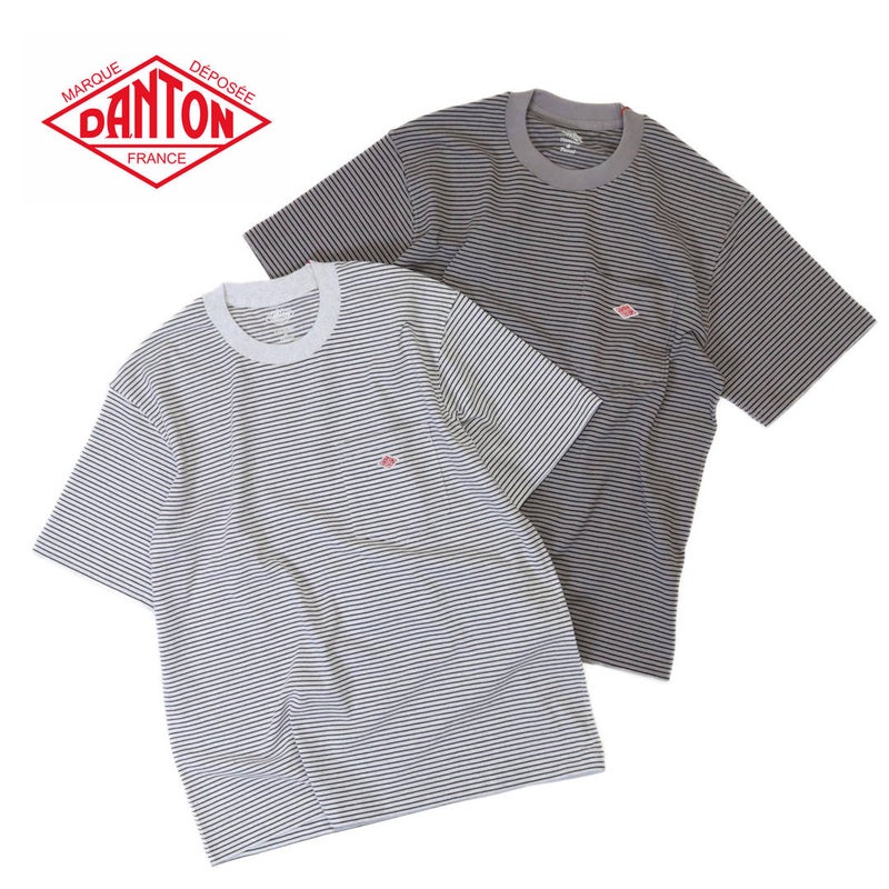 Ra9/ダントンDANTON/カットソーTシャツ/ポケットTシャツストライプ/DT-C0198TCB/メンズ【正規取扱】