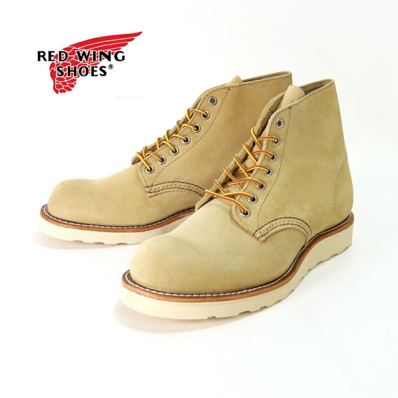 Ya2/レッドウイングREDWING/ブーツ/6インチクラシックラウンドベージュ・サンド/「ハトメ」仕様/8167/メンズ【正規取扱】