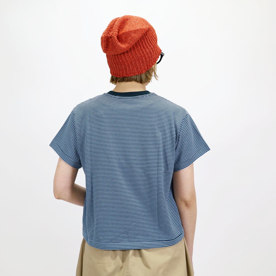 ダントン DANTON/ショート スリーブ クロップド Tシャツ ストライプ DT