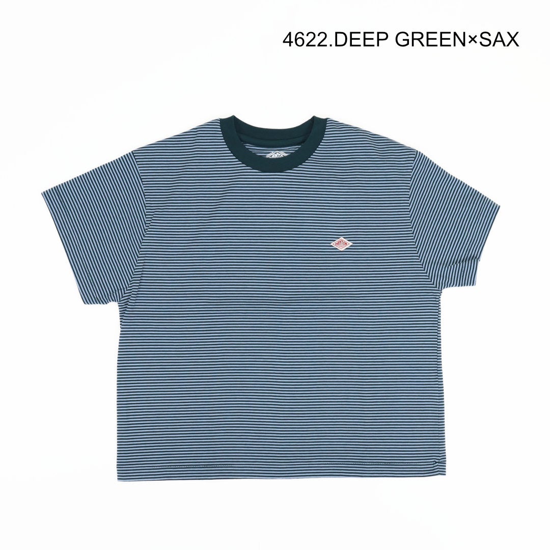 ダントン DANTON/ショート スリーブ クロップド Tシャツ ストライプ DT