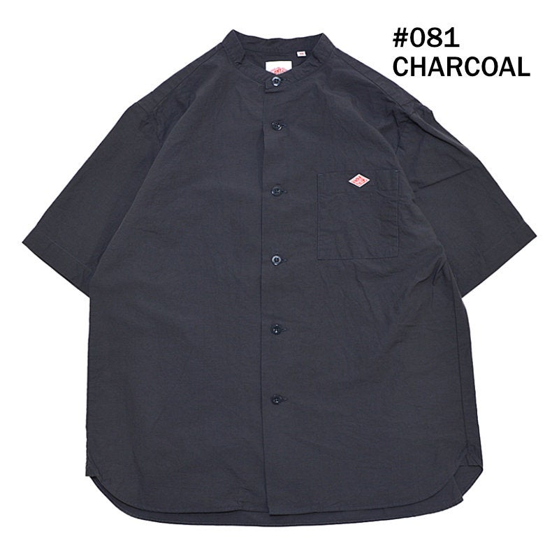 ダントン DANTON/コットンリネン ソリッド バンドカラーシャツ JD-3788