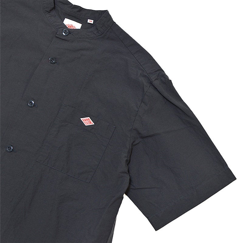 ダントン DANTON/コットンリネン ソリッド バンドカラーシャツ JD-3788