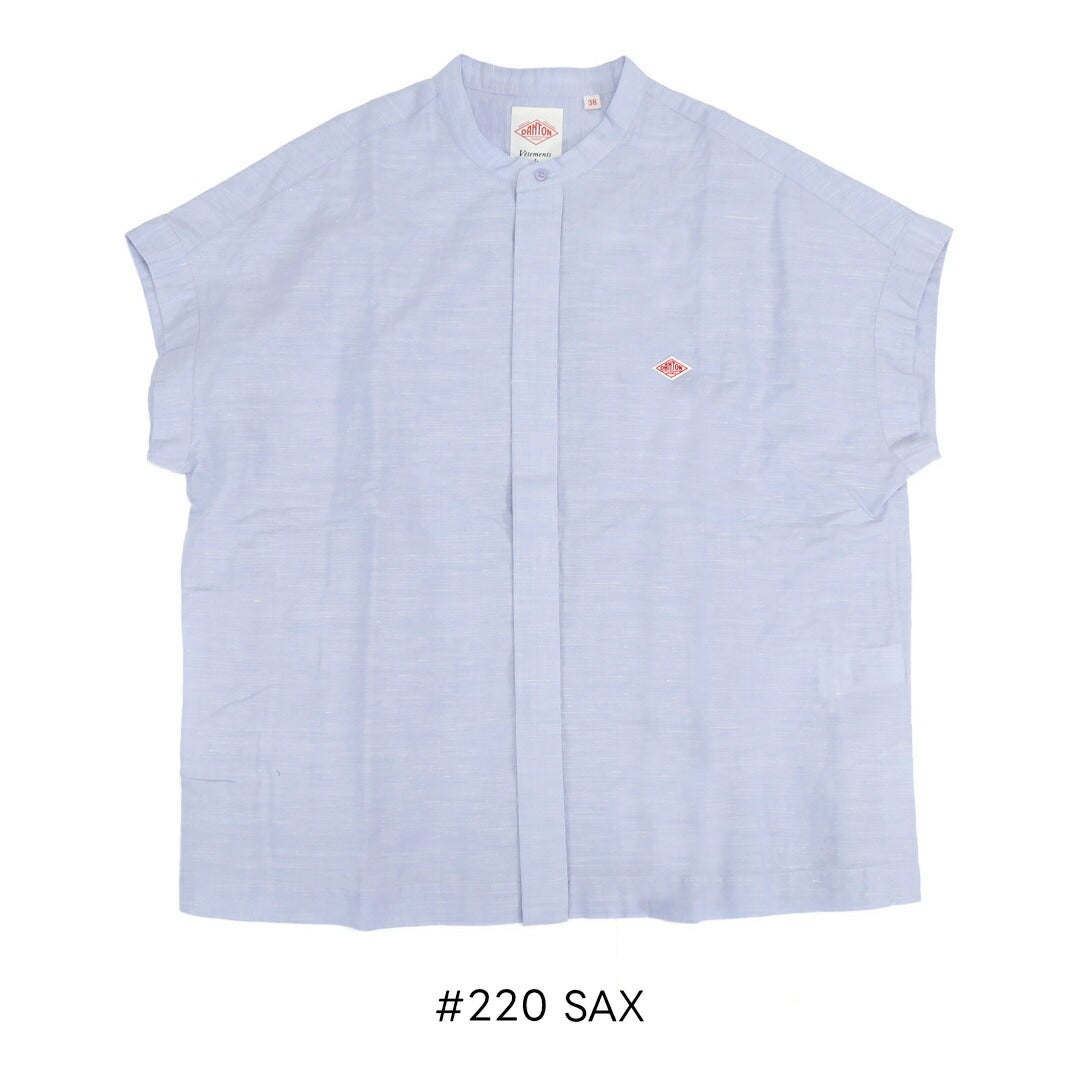 ダントン　コットンリネンブラウス　Bshop オーシバル　12closet ダントン DANTON/コットンリネン スリーブレスシャツ DT-B0235 VCL/シャツ