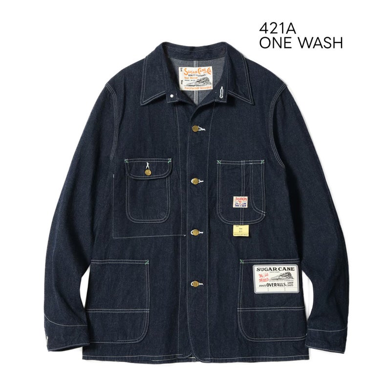 Ya2/シュガーケーンSUGARCANE/カバーオール/11oz.ブルーデニムワークコート/SC15655/メンズ【正規取扱】
