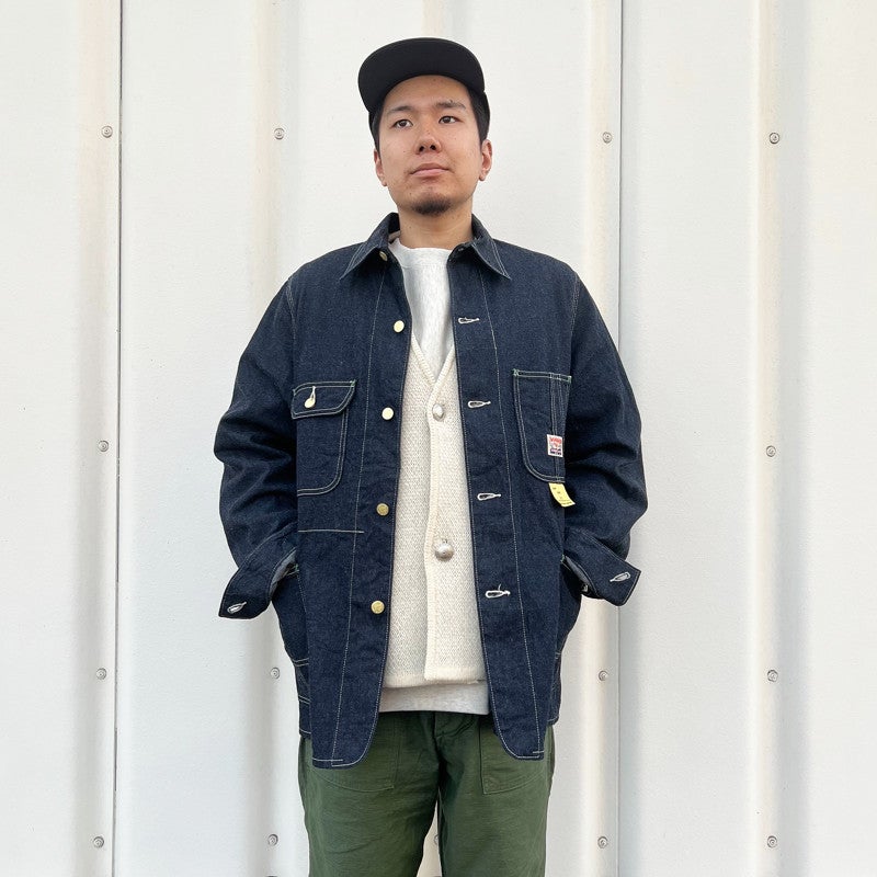 Sugar Cane カバーオール ダークブルー シュガーケーン SUGAR CANE ブルーデニムワークコート SC15655|ビッグ