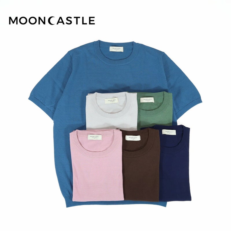 Ya2/ムーンキャッスルMOONCASTLE/半袖サマーニット/アイスコットンクールネック/IC/メンズ【正規取扱】
