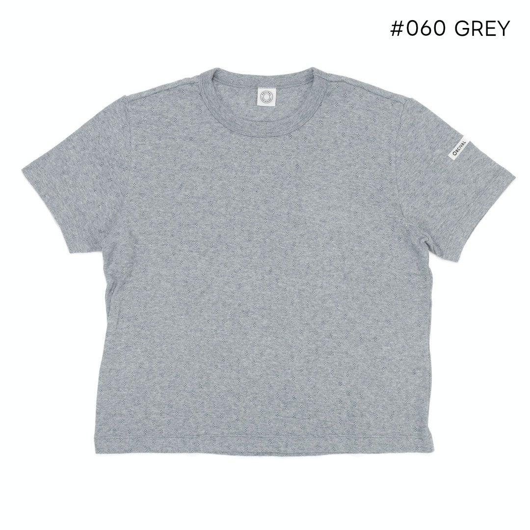 Ya2/オーシバルORCIVAL/カットソー/パターンメッシュコットンクルーネックTシャツ/OR-C0527OWE-R/レディース【正規取扱】