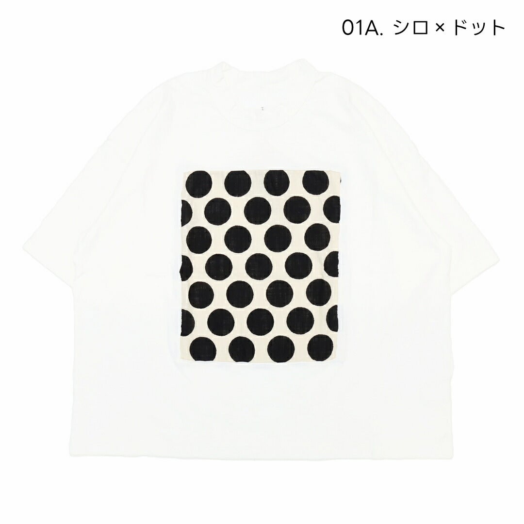 Ya2/プリットprit/カットソー/17/1空紡天竺×10/1ムラ糸プリント5分袖フレームＴシャツ/P91638/レディース【正規取扱】