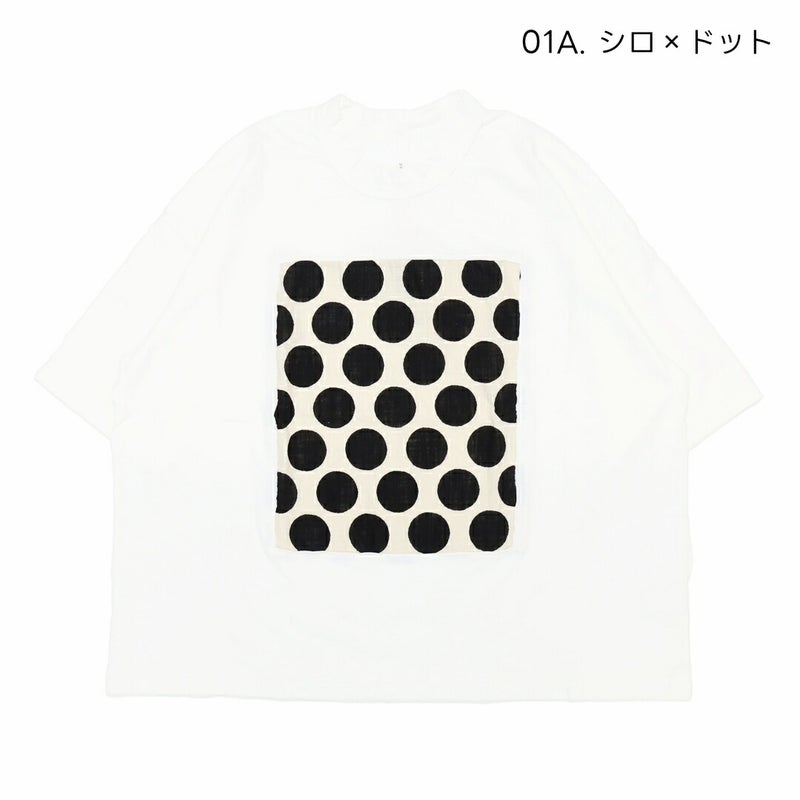Ya2/プリットprit/カットソー/17/1空紡天竺×10/1ムラ糸プリント5分袖フレームＴシャツ/P91638/レディース【正規取扱】