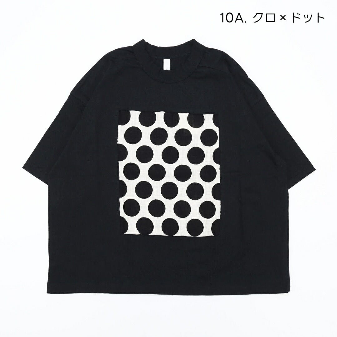 Ya2/プリットprit/カットソー/17/1空紡天竺×10/1ムラ糸プリント5分袖フレームＴシャツ/P91638/レディース【正規取扱】